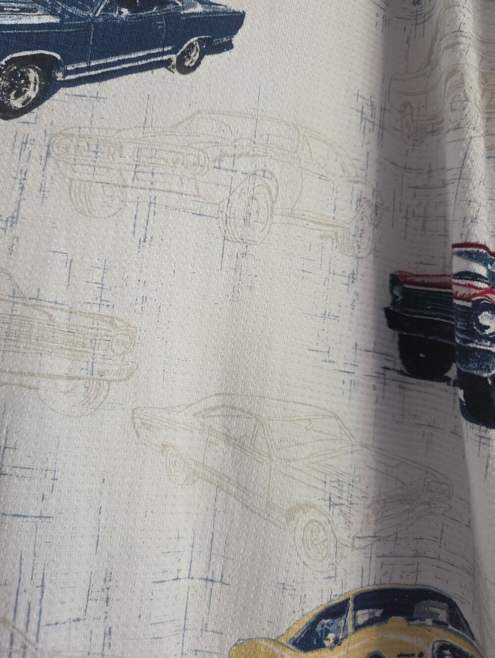 Palm Island Vintage Muscle Car Waffle Knit Polo Shirt L - Picture 3 of 7